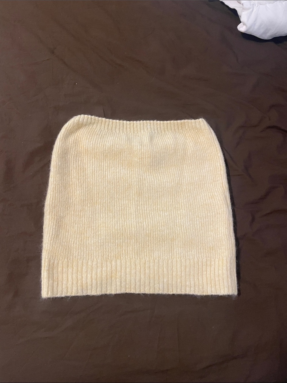 Sezane Butter Yellow Wool Tube Top